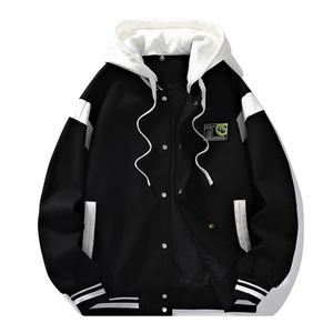 男士休闲夹克外套秋季潮牌连帽青少年棒球服秋装JK06621-P95图片
