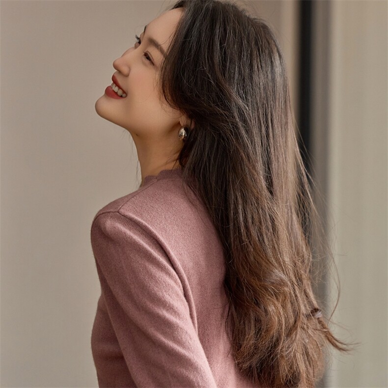 2025年秋季时尚百搭通勤简约休闲圆领,女装羊绒衫,绒歆坊