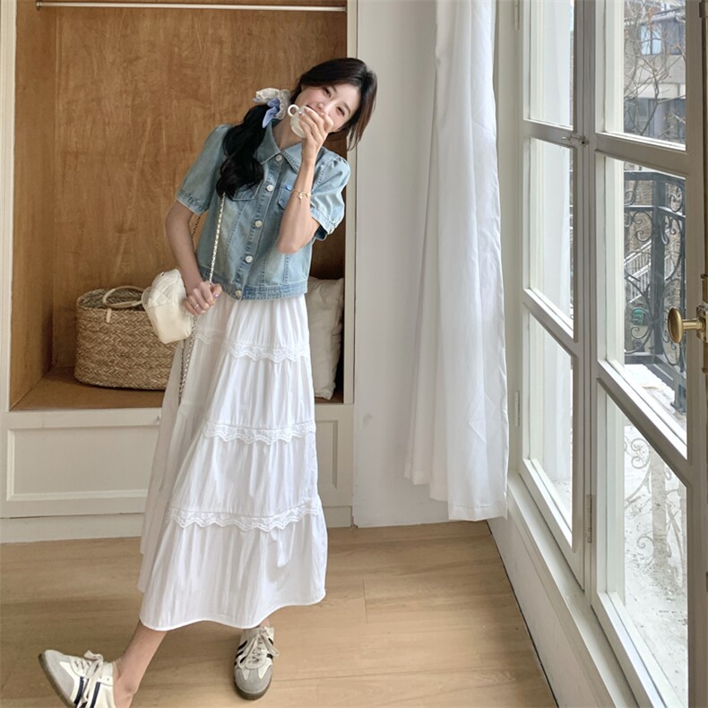 新品现货2025夏装新款女装牛仔连衣裙两件套508-p150-k218,女装套装/套裙,2C266