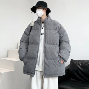 2023冬上新学生加棉加厚棉服纯色时尚立领棉衣外套男女 6223-P100图片