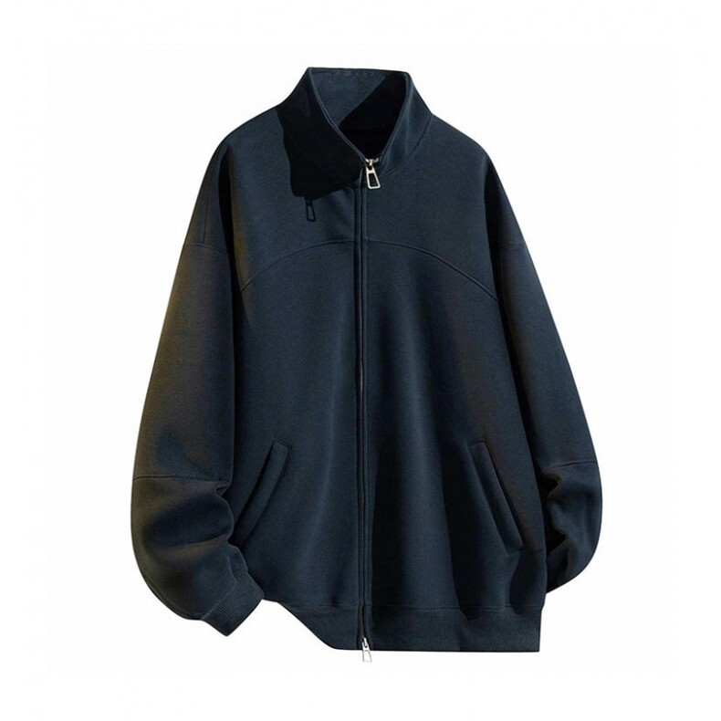 秋季重磅380克全棉得物品质立领双拉链开衫卫衣外套AH923-P42，女装短外套，四季星座610B