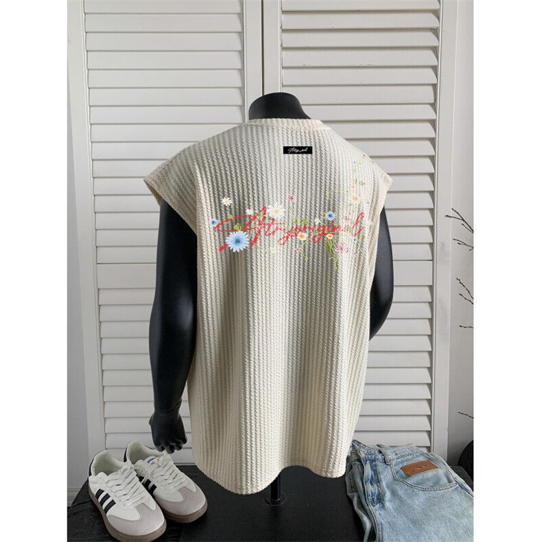 XZ809A/BXXX05/P35/控48美式V领印花背心T恤，男装背心/马甲，星座809A(原222-1)