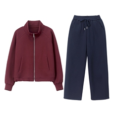 长期有货春秋2026年新款早秋开衫卫衣中年妈妈装休闲运动两件套女，女装套装/套裙，璐依舞