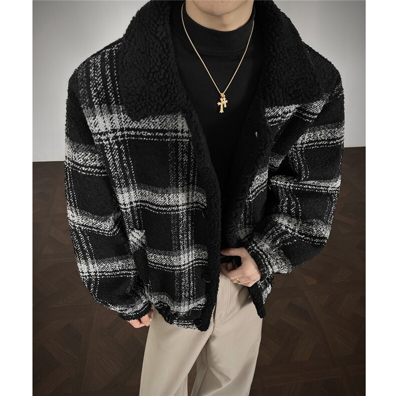 加棉保暖羊羔绒座山雕棉衣毛呢加厚保暖外套978特P108,男装棉衣,电商A458A