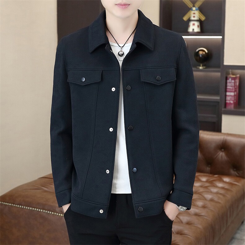 秋季高品质男式翻领夹克外套型男休闲百搭青年外套男N7905-P110,男装夹克,星座310B-3