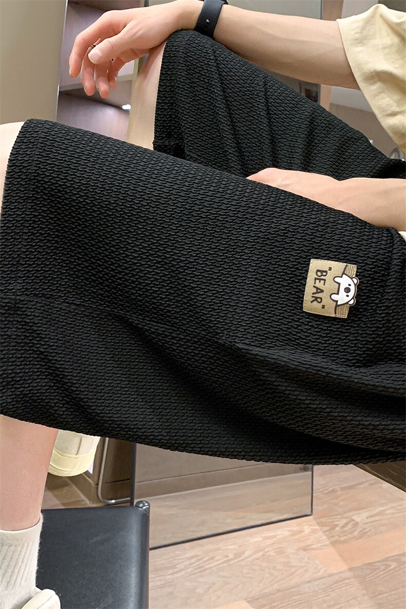 8XL-M2024夏季特大码阔腿短裤男高街ins宽松垂感休闲裤DK1510P45,男装休闲裤,电商D206-1