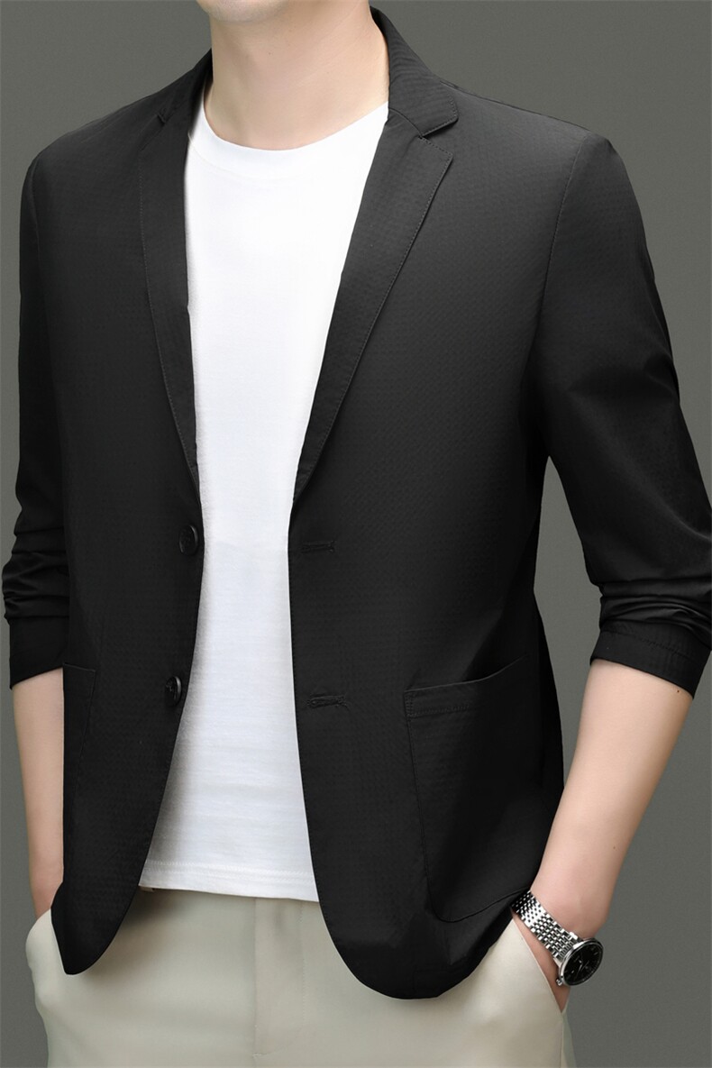 SJ2317男式2024年秋季新款长袖薄款西服休闲商务便服西装单西,男装西服,电商B360