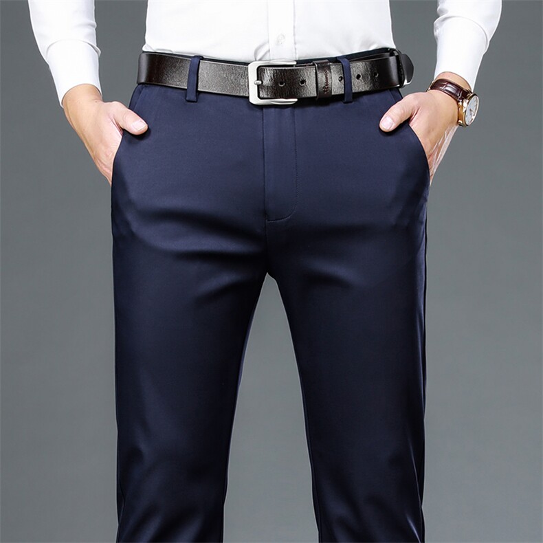 口袋春季时尚百搭中老年裤子2023年长裤纯色西裤SD601,男装西裤,钱塘6003（原4033）