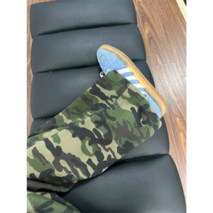 美式复古迷彩卫裤男重磅运动健身裤子显腿长阔腿裤513ACK2572P37图片