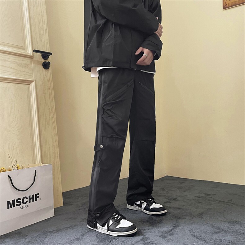 美式机能风冲锋裤男秋冬工装加绒裤子运动高街冬季休闲长裤~BK202,男装休闲裤,星座601-2