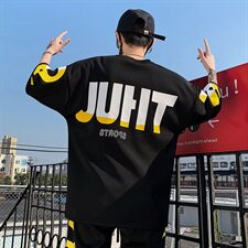 2021夏季新款潮男宽松潮流百搭字母印花短袖T恤男潮A436-H27，男装T恤，电商A436