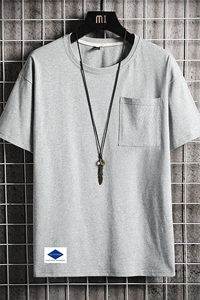 DX24061-P25大口袋百搭短袖t恤男大码半袖体恤上衣服图片