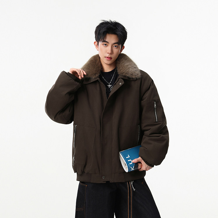 现货-冬季美式大毛领毛领棉服外套潮牌棉衣218-7-M134-P155-控208，男装棉衣，星座218-7