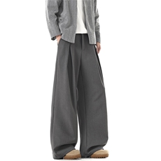 YK329特P40加绒P48无影墙初冬老钱风加绒加厚褶皱显高显瘦西裤，男装西裤，电商A249