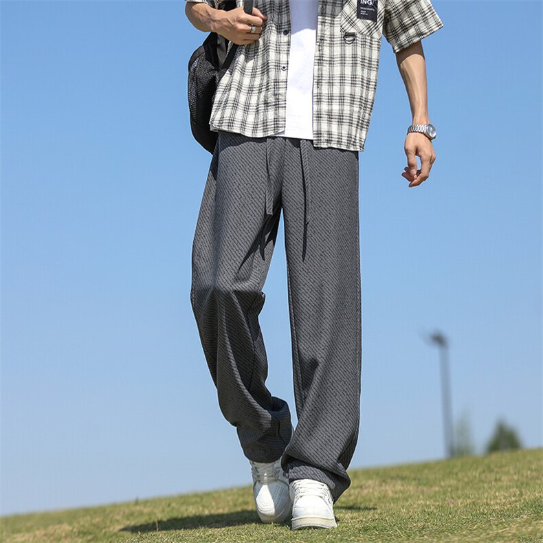 YK86043-P28控59.9聚酯纤维春夏垂坠感痞帅直筒休闲裤子男,男装休闲裤,电商A086-1