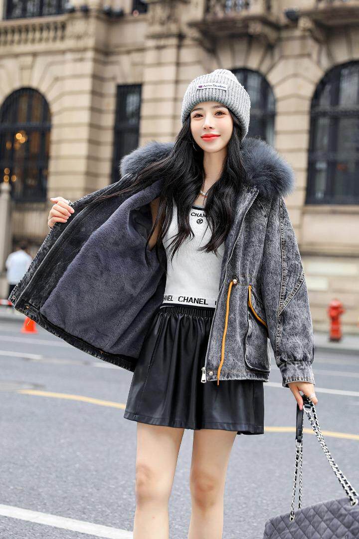 狐狸毛领牛仔！MLXL！现货！！，其它，欧雅斯丹·尔