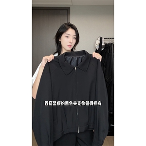 春季2026休闲夹克美式西装垫肩boxy外套男女 C6067-TP80128图片