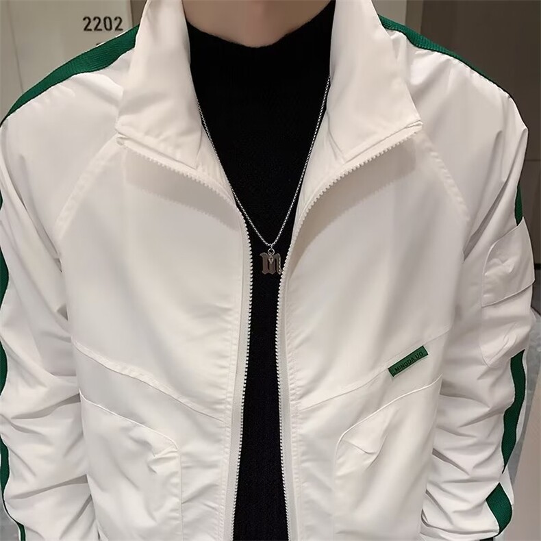 男士外套春秋款痞帅撞色夹克衫男休闲短款上衣痞帅褂子J8022,男装夹克,星座1116A（原606A-3）