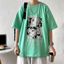 22年纯高品质新款重磅港风潮牌短袖宽松落肩T恤MT3520-P45，男装T恤，星座717