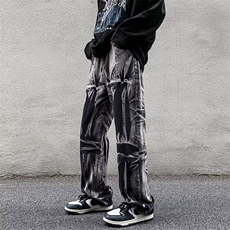 牛仔裤男秋季潮大码休闲裤子高街NK607P46，男装牛仔裤，星座1116-2