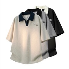 2026美式重磅冰感Polo领短袖T桖春夏DX2622特P33控69，男装T恤，电商B208