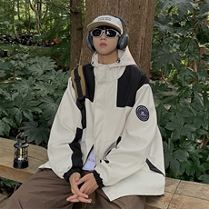 春秋新款户外登山服夹克美式hiphop潮牌冲锋衣外套男士W7818-P57，男装夹克，星座512-3