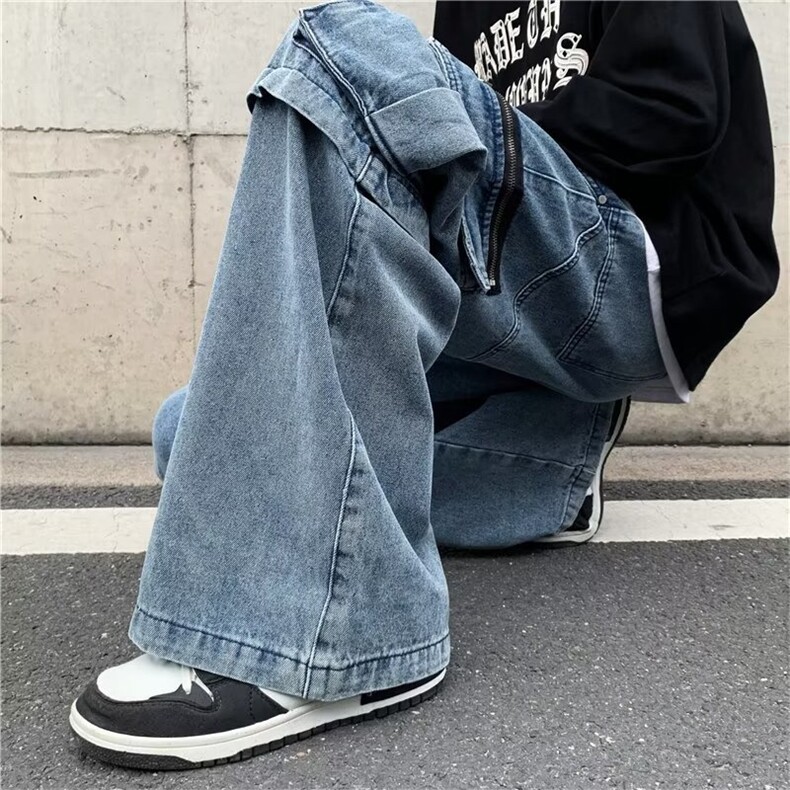 牛仔裤男秋季潮大码休闲裤子高街N603P58,男装牛仔裤,星座1116-2