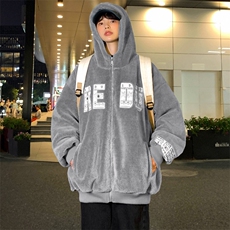 2024冬上新中性加绒刺绣棉衣羊羔绒连帽外套男女988-P110控价158，男装棉衣，电商A441-1