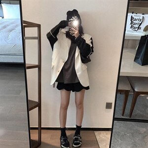 拼接棒球服西装,女装西装,XTZ style