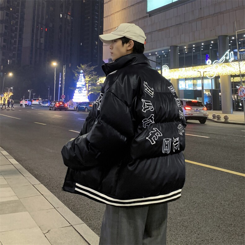 M350-P88美式宽松型重磅立领皮棉衣外套,男装棉衣,星座1501-1