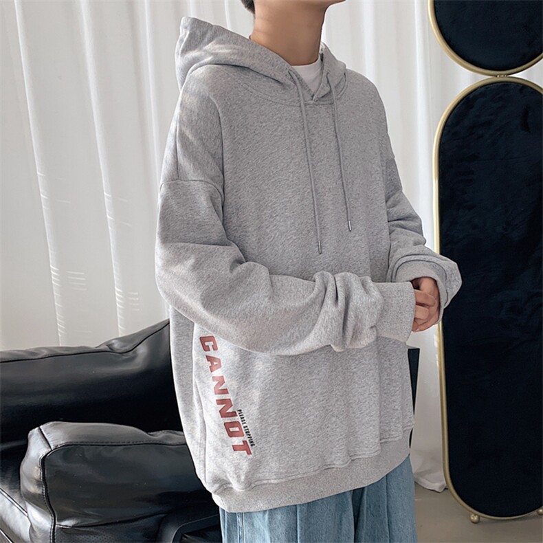 WY2102-P40加绒-P45纯棉连帽卫衣男大码运动帽衫宽松薄外套男,男装卫衣,电商A040