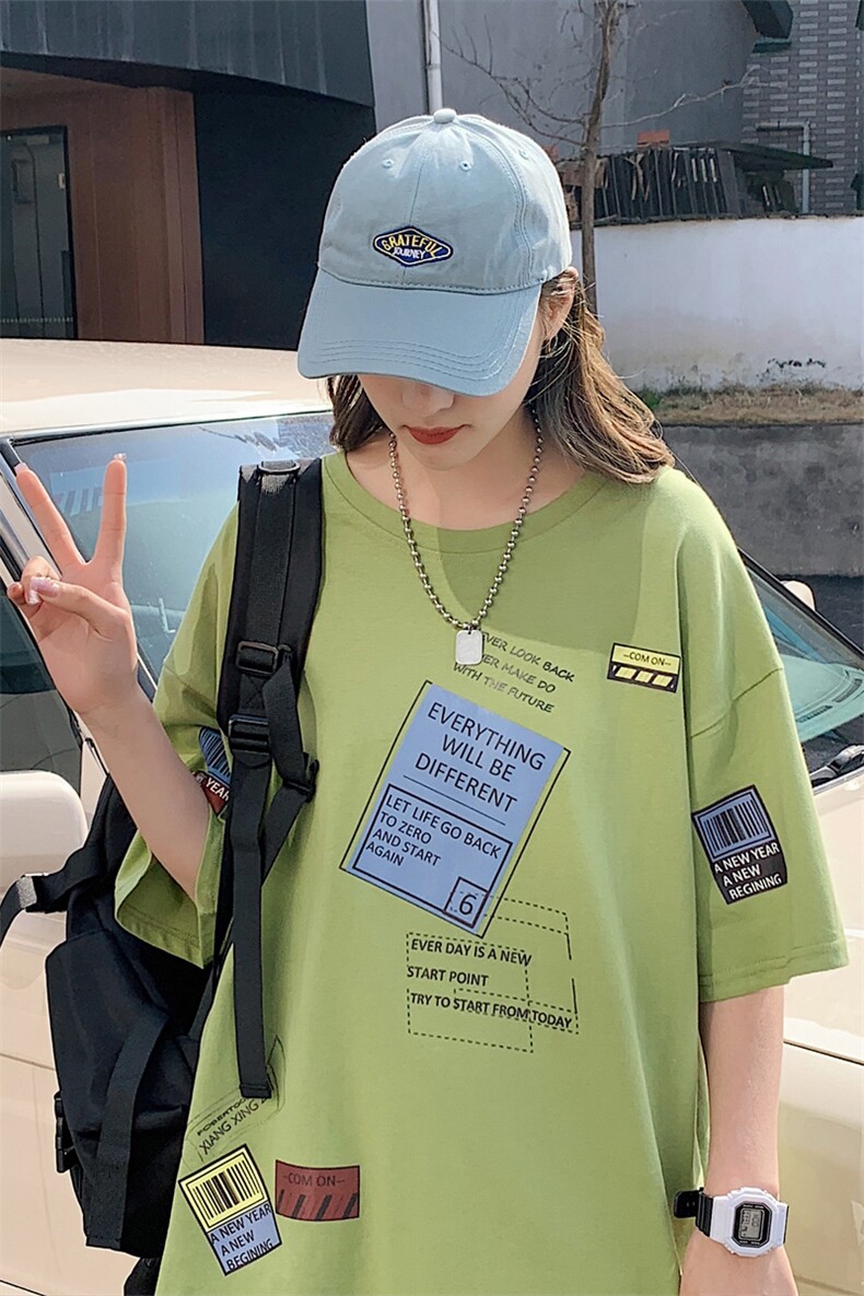 数据款！纯棉百搭印花中性风短袖t恤男女潮流半袖体恤T336P28,男装T恤,电商B220
