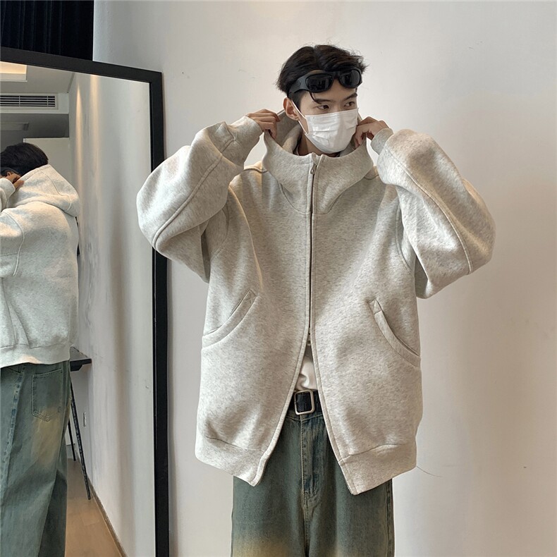 现货3加厚cleanfit美式休闲重磅480G短款开衫卫衣TTTB05-P98,男装卫衣,星座1315