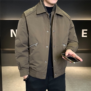 标90 男士简约翻领假两件羽绒服上衣外套百搭 A329-YR3605-P265图片