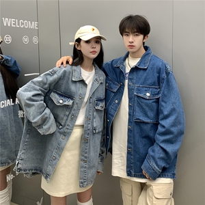 2025新款水洗牛仔情侣潮流牛仔复古情侣衬衫夹克 N22/ P98图片