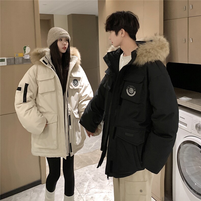 90绒新标大毛领男女情侣派克服工装羽绒服Y8308/P450控价588,男装羽绒服,星座202