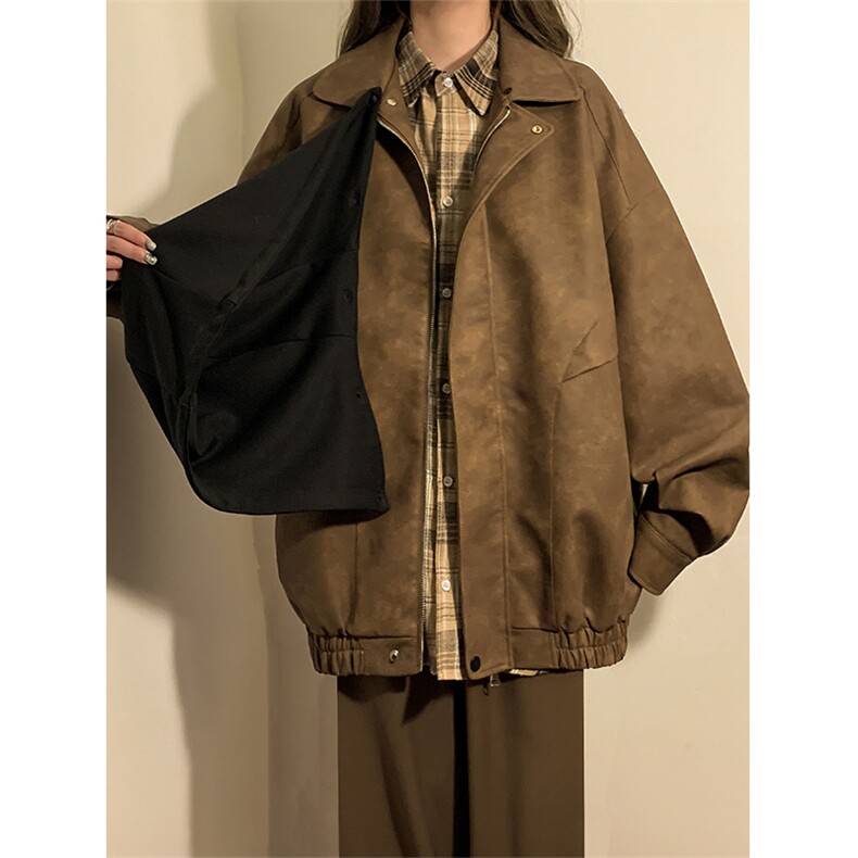 皮衣美式潮牌青少年百搭夹克情侣春装外套XZ102B-1-JK2565P85,男装皮衣,星座102B-1