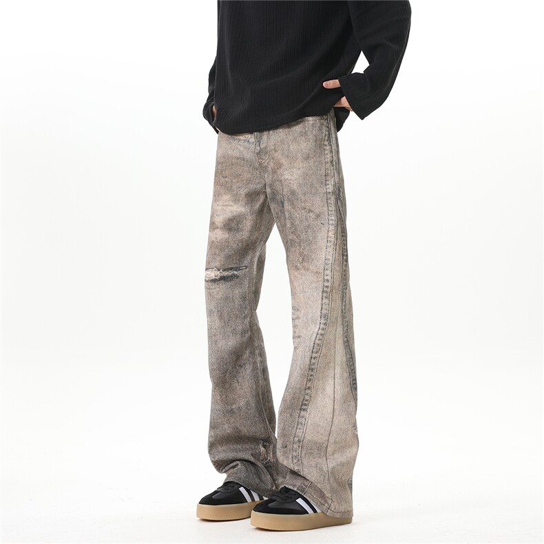 XZ1011-WK89-P65控983D印花微喇牛仔裤，男装牛仔裤，星座B271