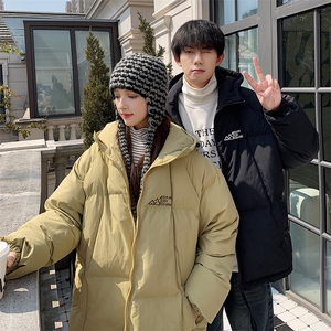 EQ335 小众设计感冬季连帽面包服男女情侣装外套2024新款加厚棉服图片