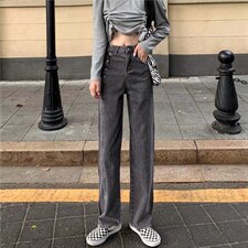 牛仔裤男宽松直筒裤F19P40图片