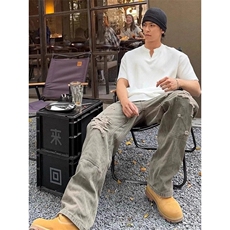美式肌理感V领短袖男夏季显肌肉健身重磅t恤cleanfit黑色打底半袖，男装T恤，星座506A