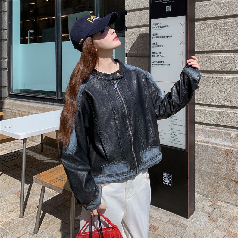 2C291时尚晕染拼接牛仔外套上衣N911-P155-K299,女装短外套,2C291
