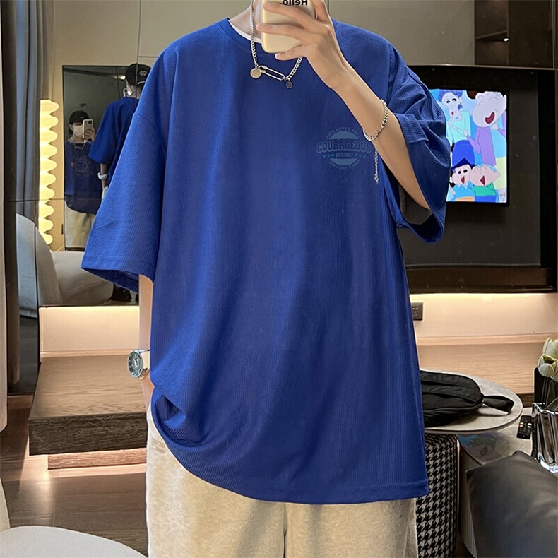 华夫格t恤男短袖男大码五分袖大皂风HT73395-P22,男装T恤,电商A040