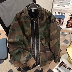 工装迷彩外套男女重工拼接短款休闲宽松棒球服夹克潮1299P85，男装夹克，星座410-2