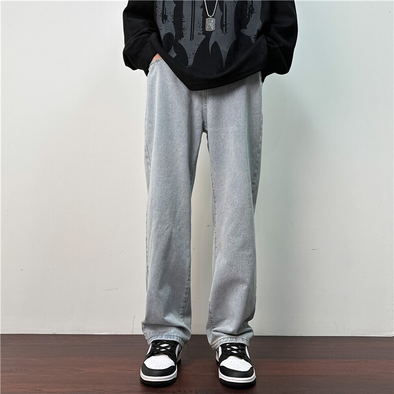 k1002-p45-控68M-5XL牛仔黄泥在高阶宽松大码牛仔裤cityboy,男装牛仔裤,星座116