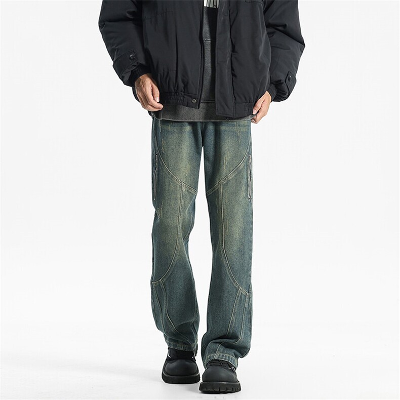 现货春季新款无影墙潮流复古美式牛仔裤S-3XL914-4-A120P61,男装牛仔裤,星座914-4