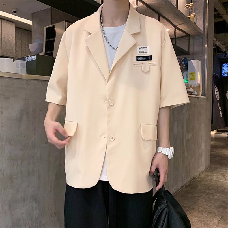 男士休闲短袖西装外套X821P40,男装西服,星座1116-2