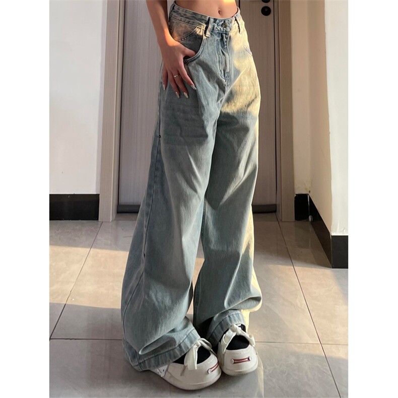 网图有货美式复古水洗褶皱牛仔裤男直筒百搭宽松休闲裤A366-P50，男装休闲裤，星座1505