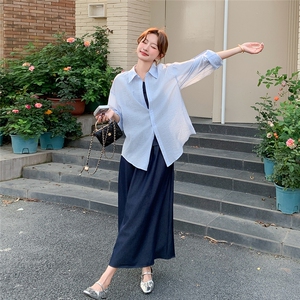 防晒衬衫吊带连衣裙套装女夏季2025新款气质一整套ootd穿搭两件套图片