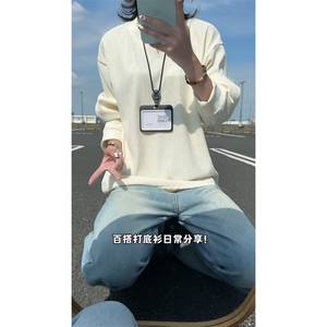 XZ809A/SYR03/特P20/加绒特P30    肌理感V领长袖T恤卫衣图片